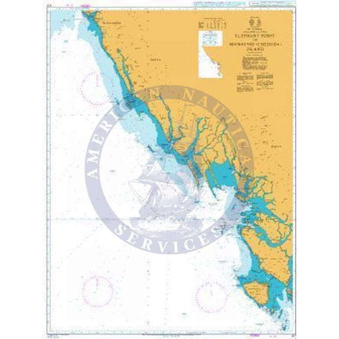 British Admiralty Nautical Chart 817: Elephant Point to Manaung (Cheduba) Island