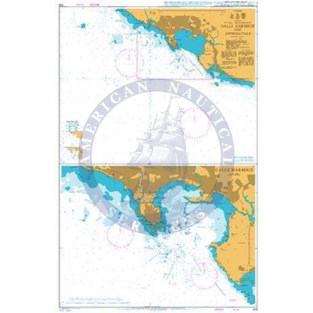 British Admiralty Nautical Chart 819: Galle Harbour and Approaches