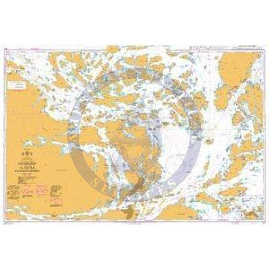 British Admiralty Nautical Chart 821: Sweden – East Coast, Stockholms Skärgård, Sandhamn to Östra Saxarfjärden