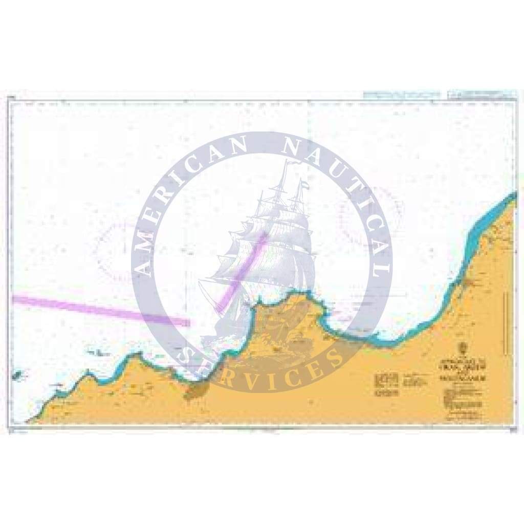 British Admiralty Nautical Chart 822: Algeria, Approaches to Oran, Arzew and Mostaganem