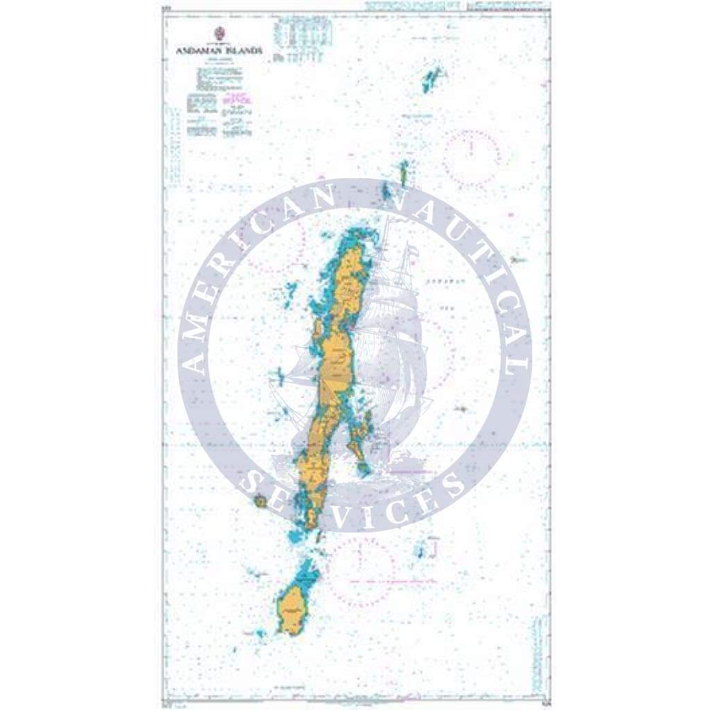 British Admiralty Nautical Chart 825: Andaman Islands