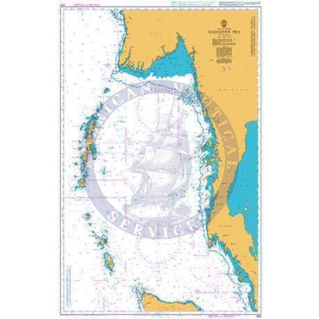 British Admiralty Nautical Chart 830: Andaman Sea