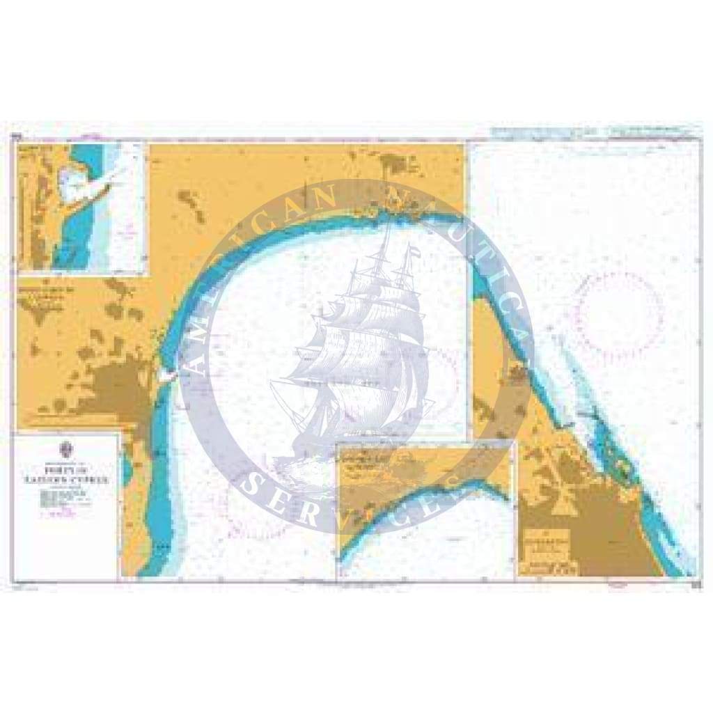 British Admiralty Nautical Chart  848: Ports in Eastern Cyprus