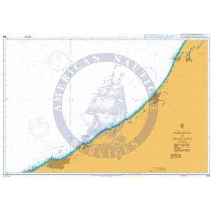 British Admiralty Nautical Chart 856: Oued Sebou to Casablanca