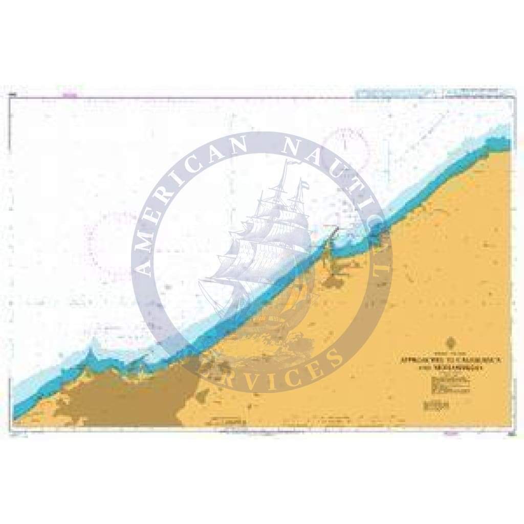 British Admiralty Nautical Chart 860: Approaches to Casablanca and Mohammedia