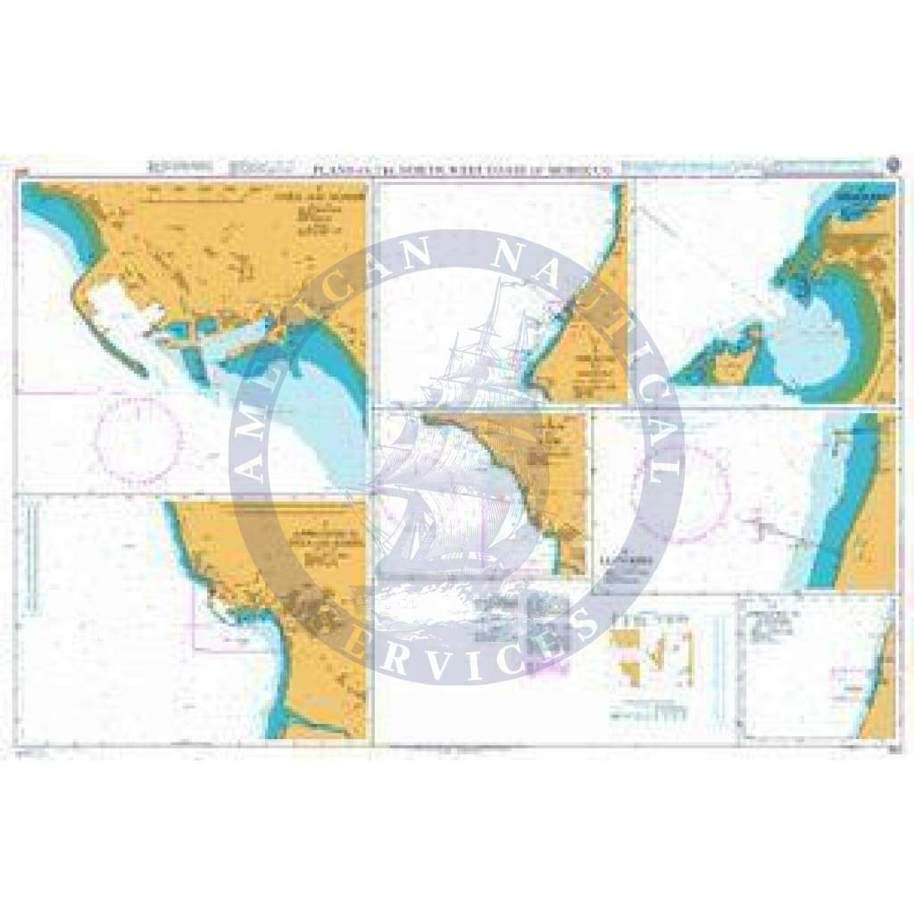 British Admiralty Nautical Chart 863: Plans on the North West Coast of Morocco