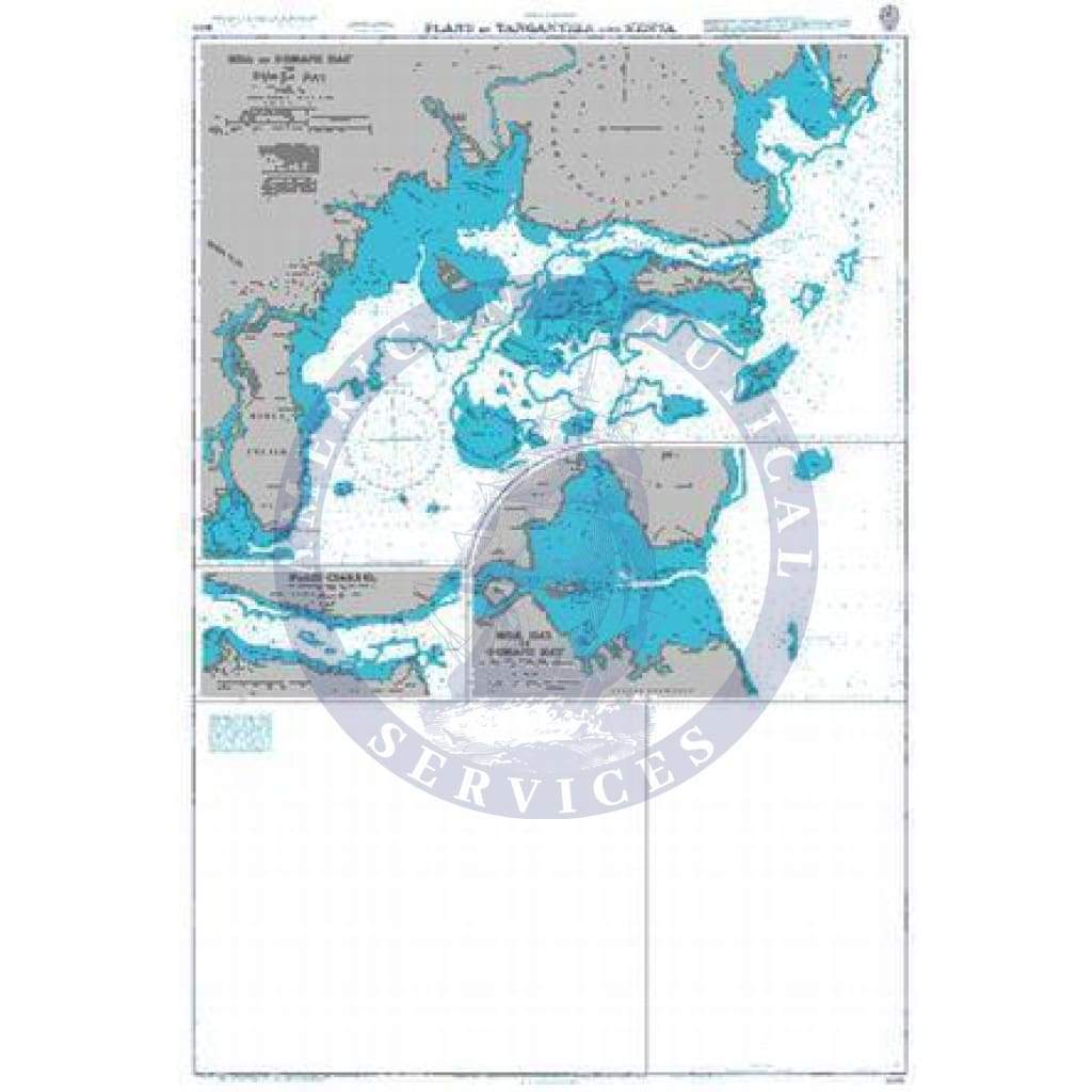 British Admiralty Nautical Chart 866: Plans in Tanganyika and Kenya