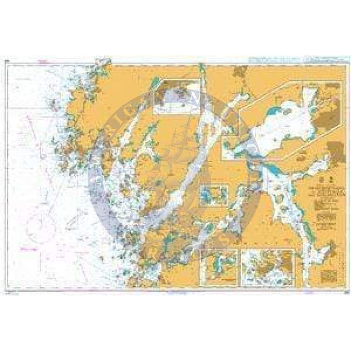 British Admiralty Nautical Chart 869: Sweden - West Coast, Hunnebostrand to Uddevalla and Gullholmen