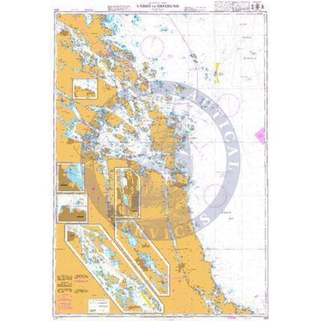 British Admiralty Nautical Chart 889: Sweden – East Coast, Väddö to Öregrund