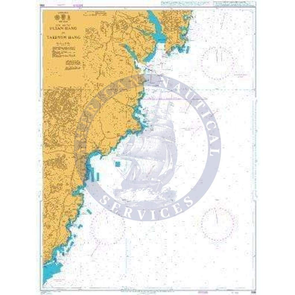 British Admiralty Nautical Chart 896: Korea - East Coast, Ulsan Hang to Daebyeon Hang