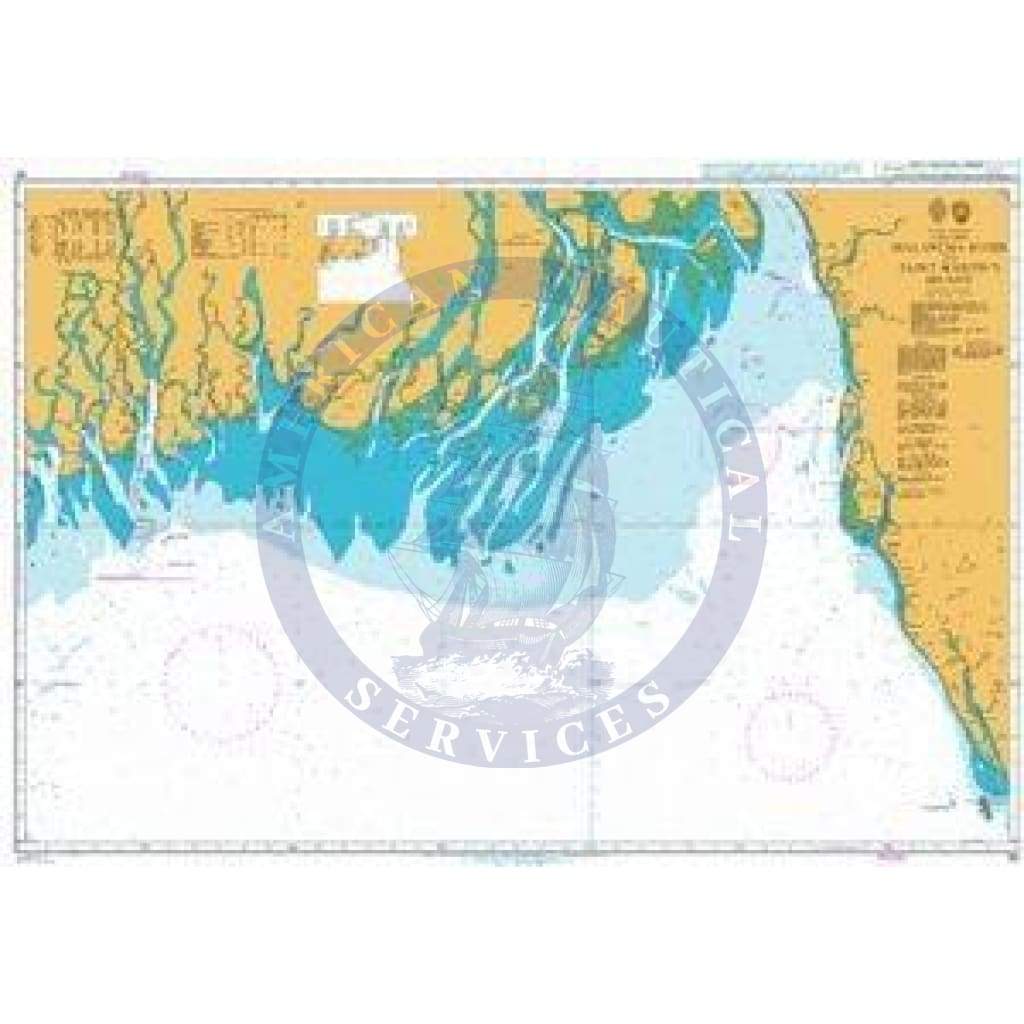 British Admiralty Nautical Chart 90: Malancha River to Saint Martin's Island