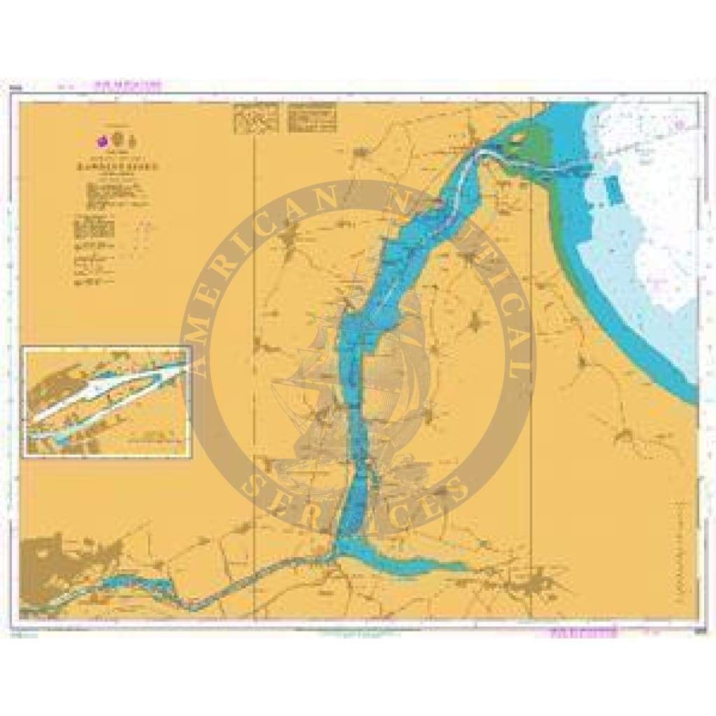 British Admiralty Nautical Chart 905: Denmark – Kattegat, Randers Fjord