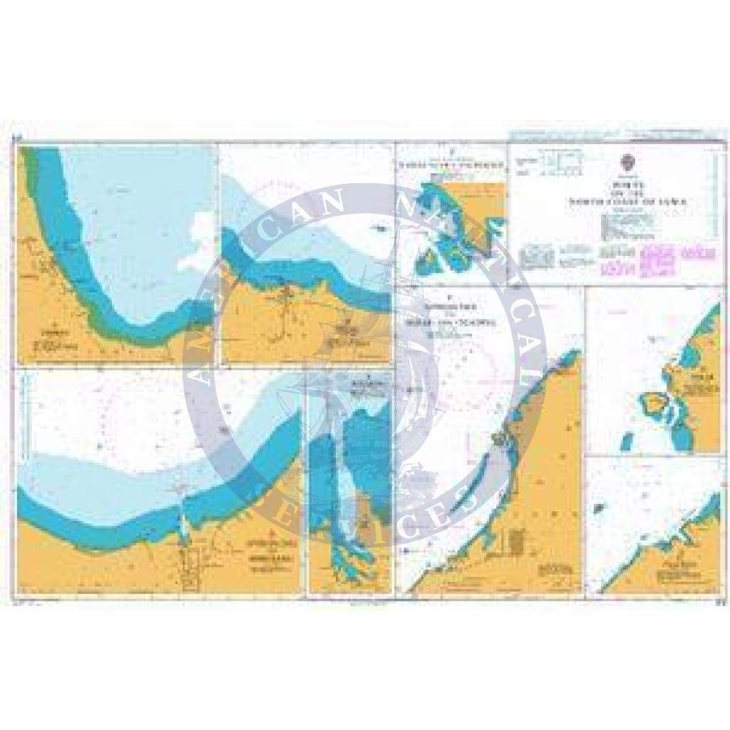 British Admiralty Nautical Chart 918: Ports on the North Coast of Jawa