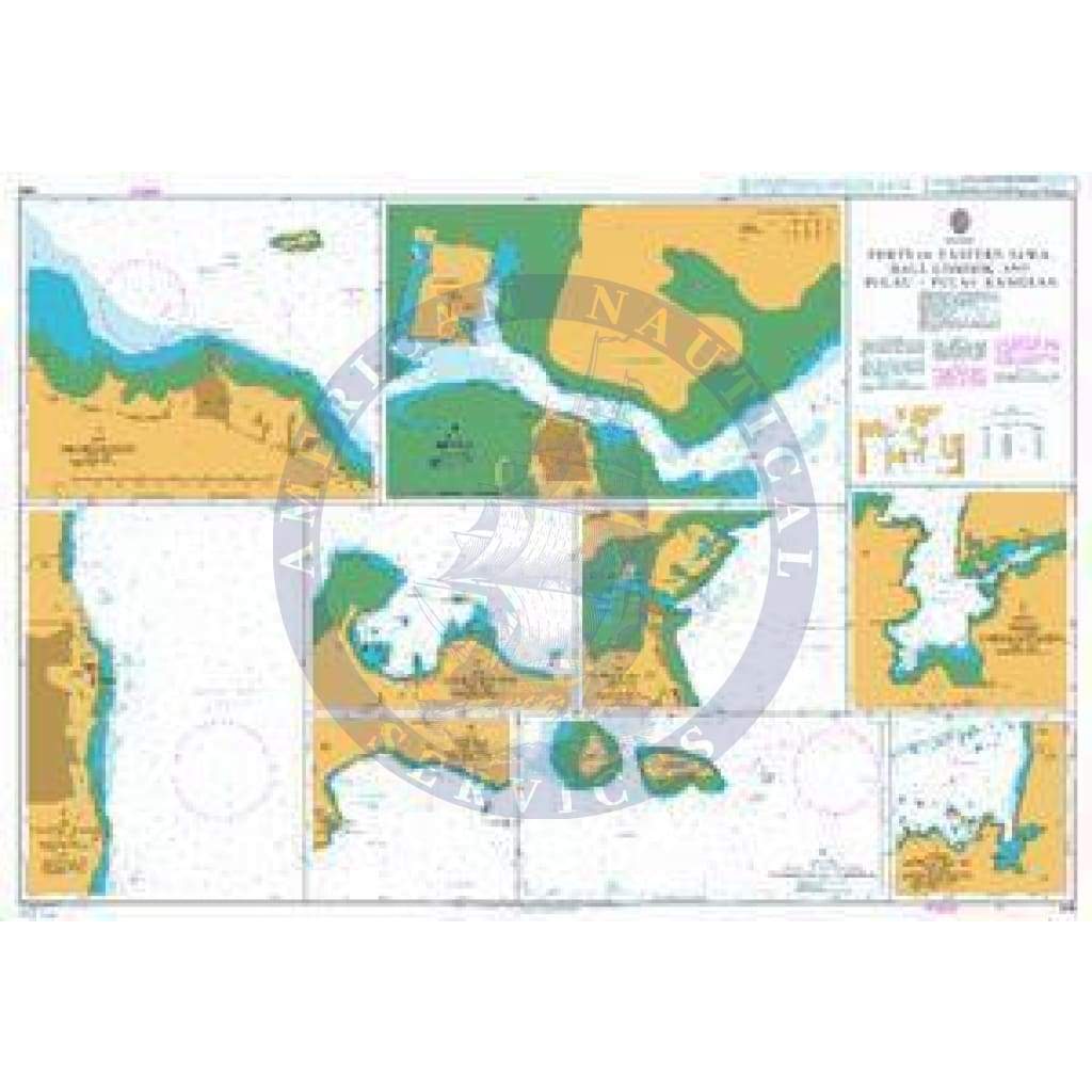 British Admiralty Nautical Chart 946: Indonesia, Ports in Eastern Jawa, Bali, Lombok and Pulau - Pulau Kangean