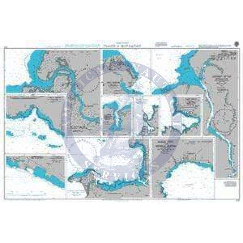 British Admiralty Nautical Chart 957: Plans in Mindanao