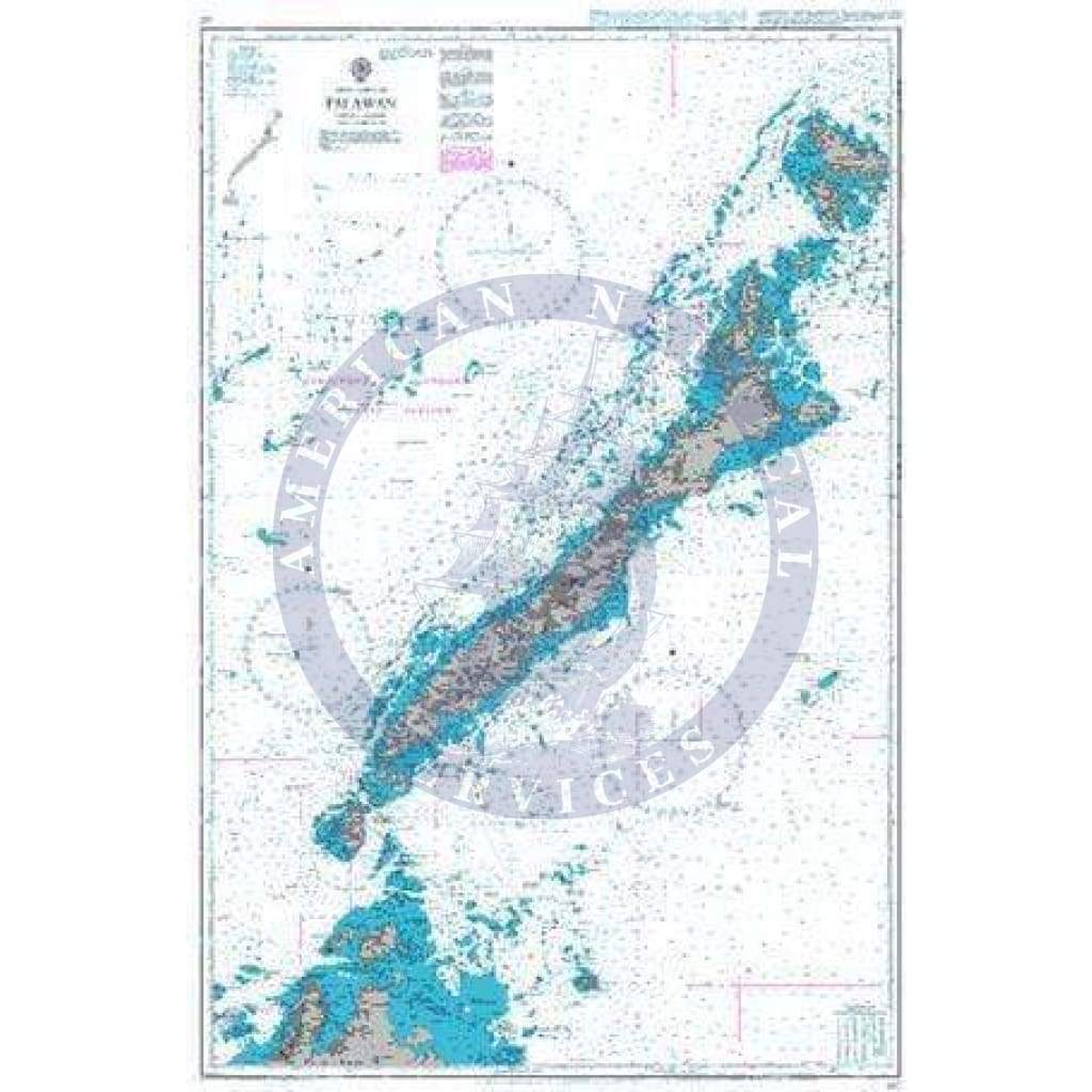 British Admiralty Nautical Chart 967: Palawan
