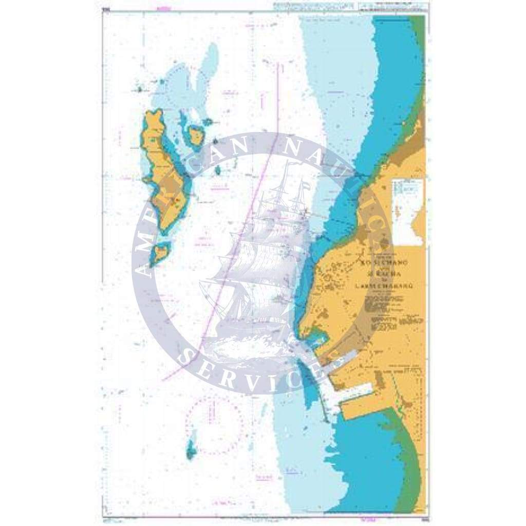 British Admiralty Nautical Chart 986: Gulf of Thailand – Thailand, Ko Si Chang and Si Racha to Laem Chabang