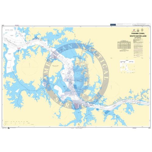 British Admiralty Nautical Chart CP3: Panama Canal South Gatun Lake