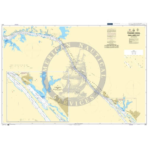British Admiralty Nautical Chart CP4: Panama Canal Gaillard Cut