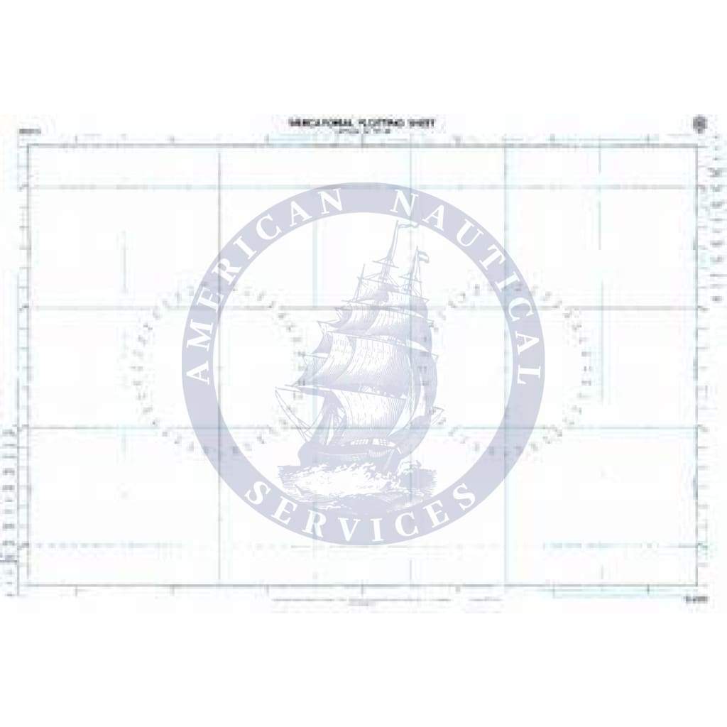 British Admiralty Nautical Chart D6333: Lat. 36° to 39° N. and S. 920 x 605mm