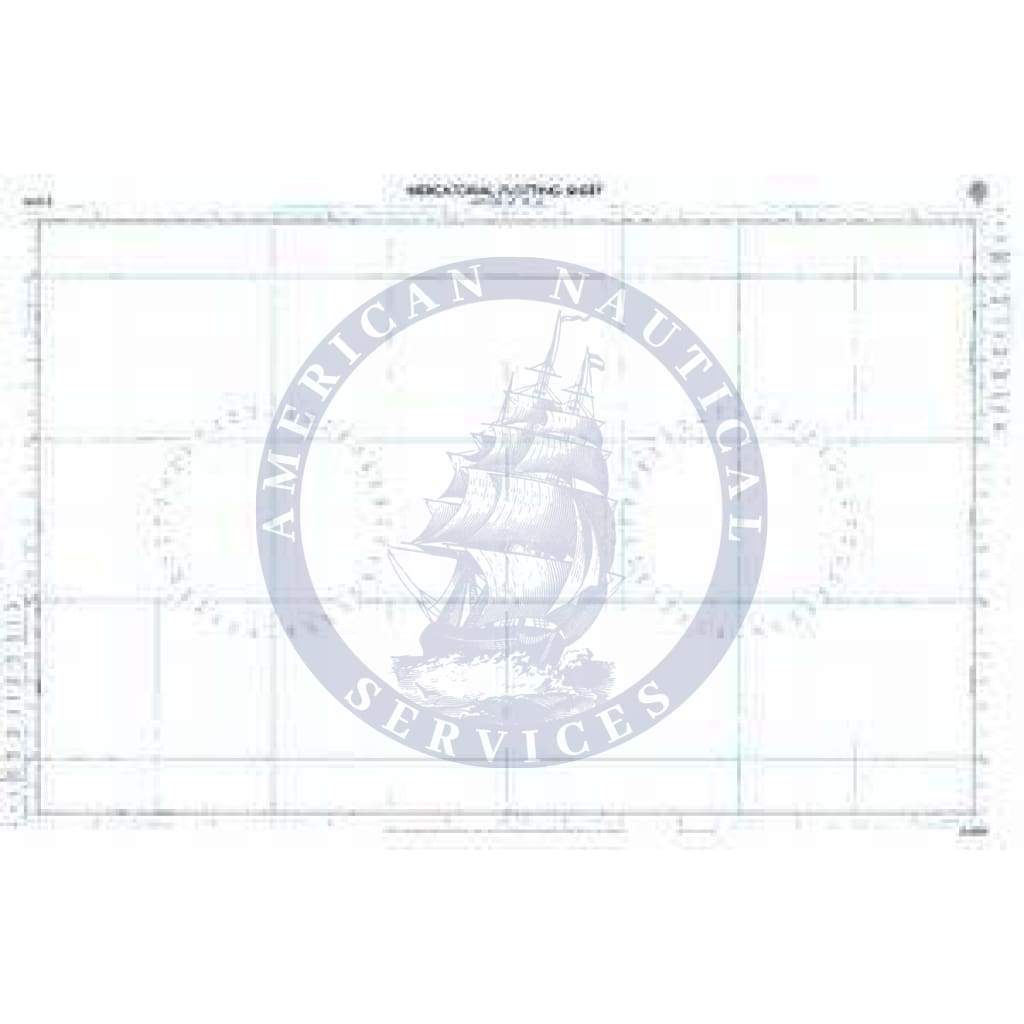British Admiralty Nautical Chart D6335: Lat. 42° to 45° N. and S. 962 x 605mm