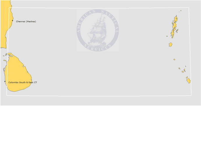 British Admiralty Nautical Chart IN33: Bay of Bengal Southern Portion