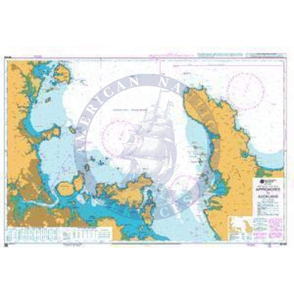 British Admiralty Nautical Chart NZ532: Approaches to Auckland