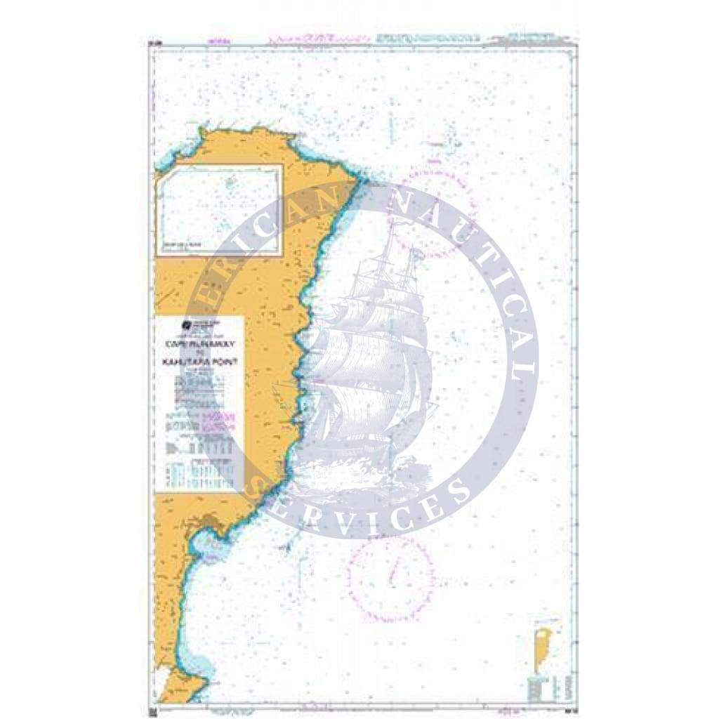 British Admiralty Nautical Chart NZ55: Cape Runaway to Kahutara Point