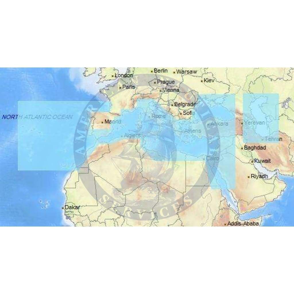 C-Map 4D Chart EM-D045: Southern Europe Continental