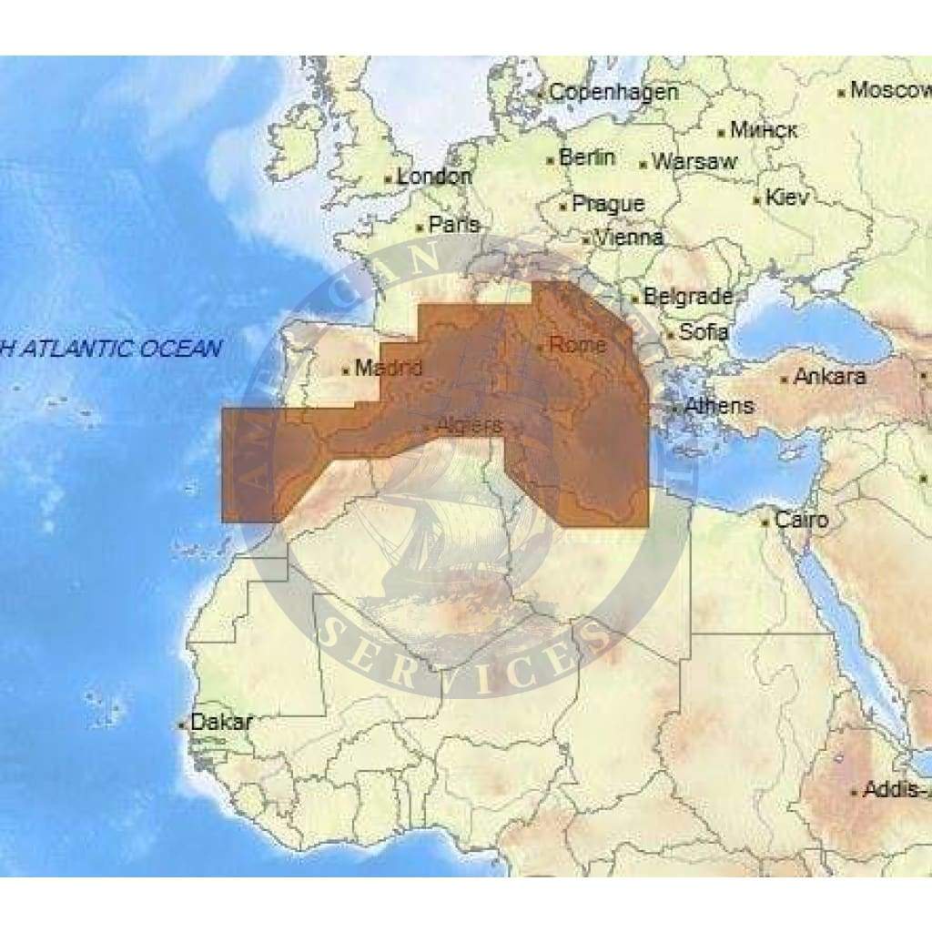 C-Map 4D Chart EM-D076: South-West European Coasts