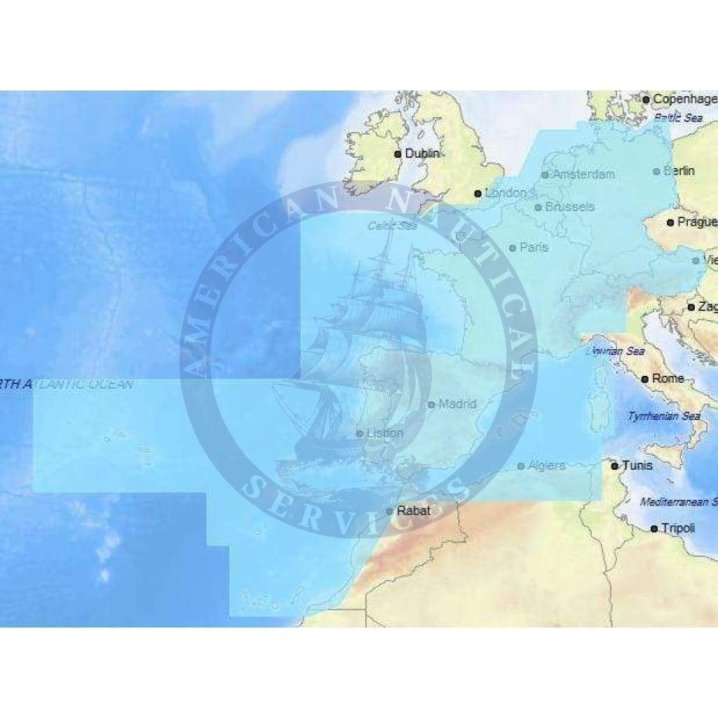 C-Map 4D Chart EW-D060: Central and West Europe Continental (Update)