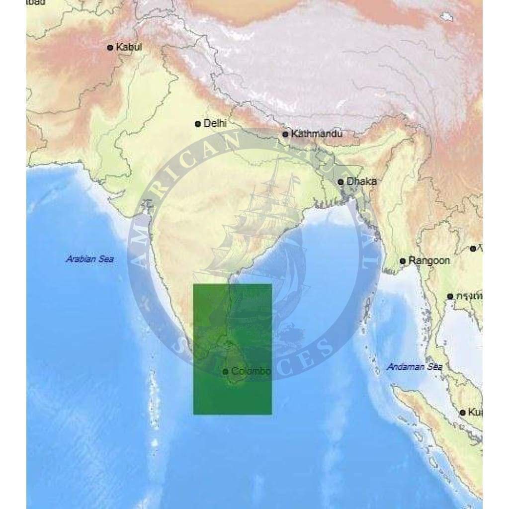 C-Map 4D Chart IN-D213: India South East Coast & Sri Lanka