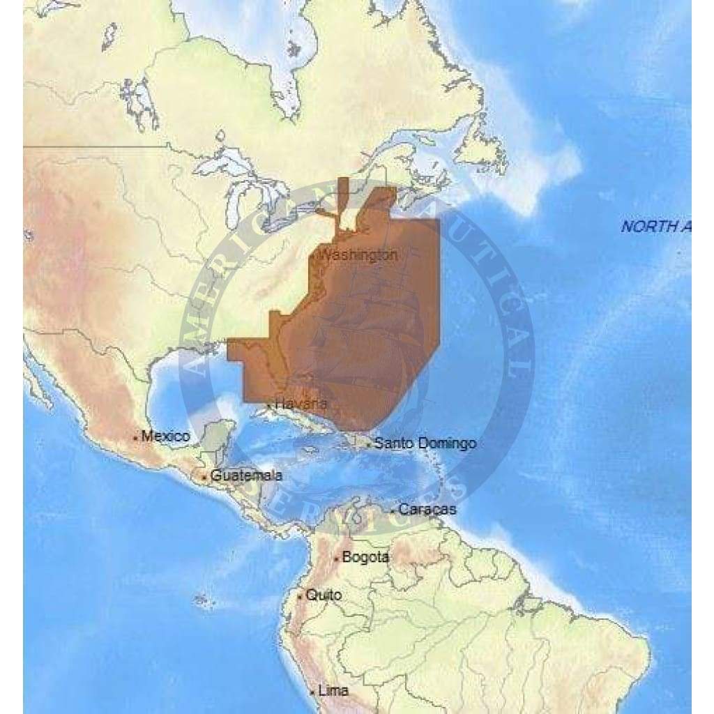 C-Map 4D Chart NA-D022: Usa East Coast And Bahamas