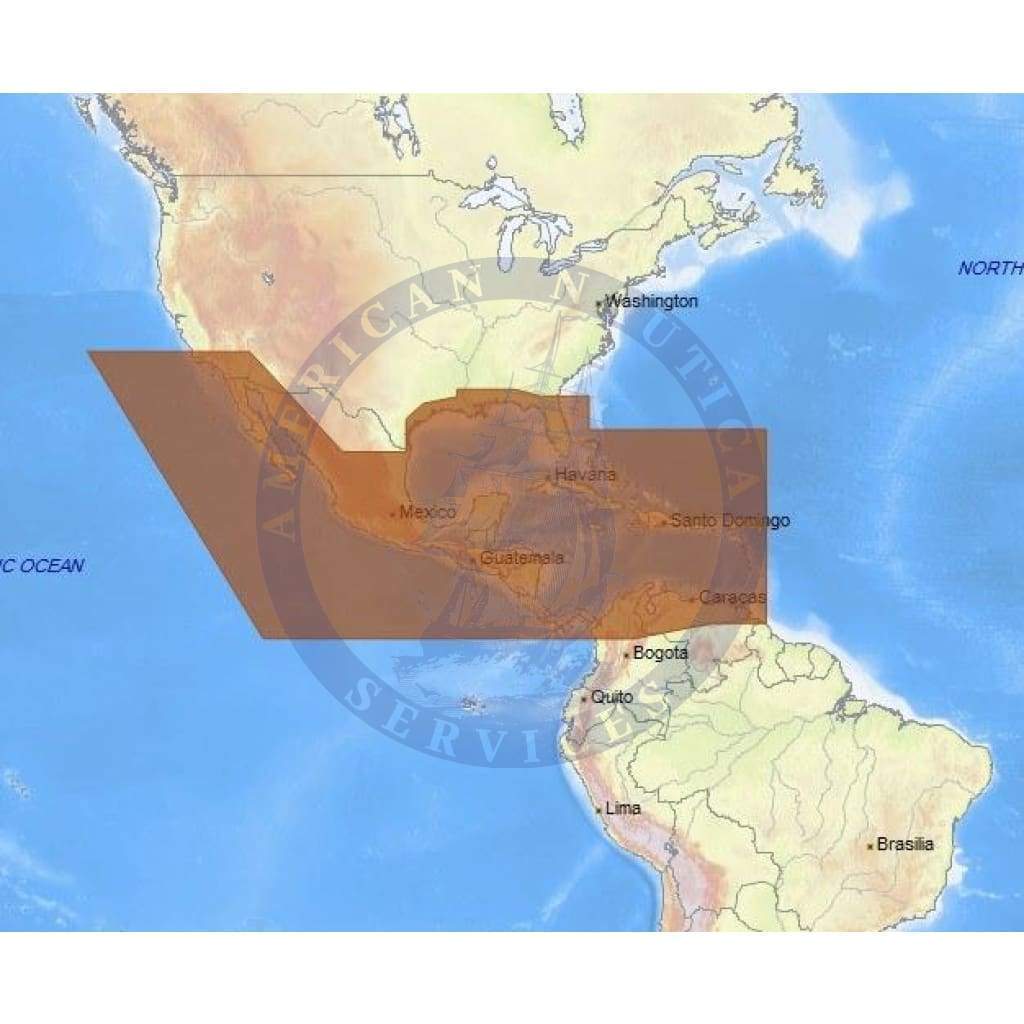 C-Map 4D Chart NA-D027: Central America And Caribbean