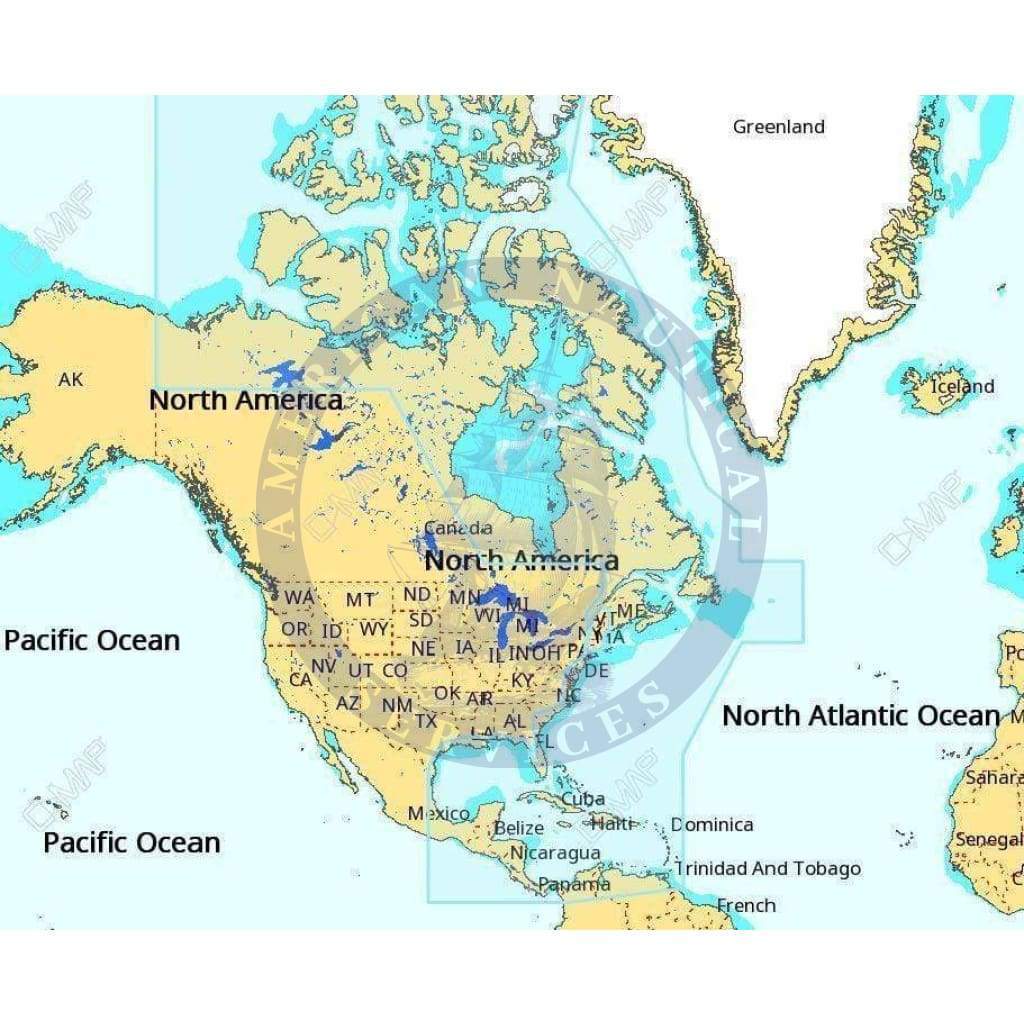 C-Map 4D Chart NA-D033: Atlantic Coast, Gulf of Mexico & Caribbean Continental