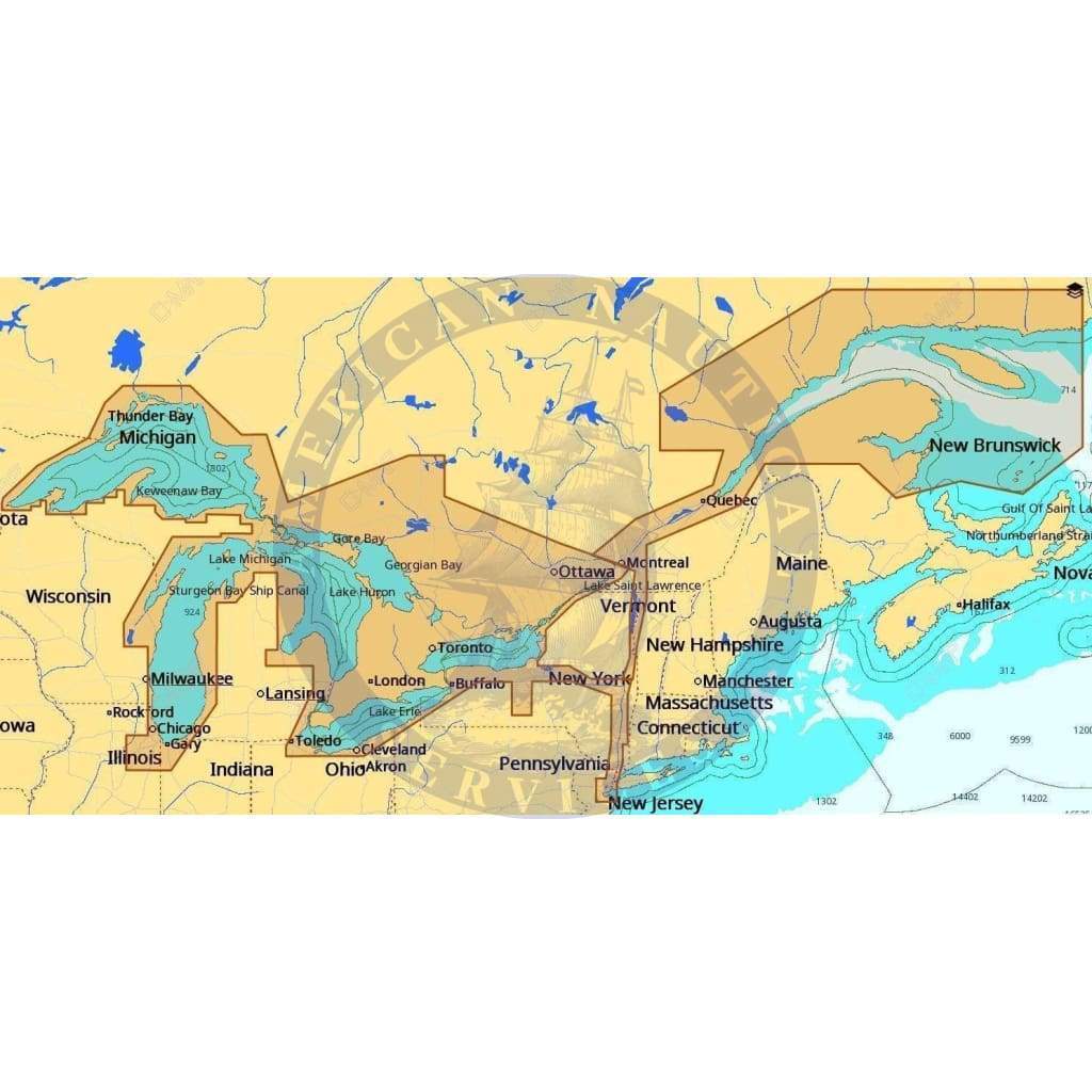 C-Map 4D Chart NA-D061: Great Lakes & St. Lawrence Seaway