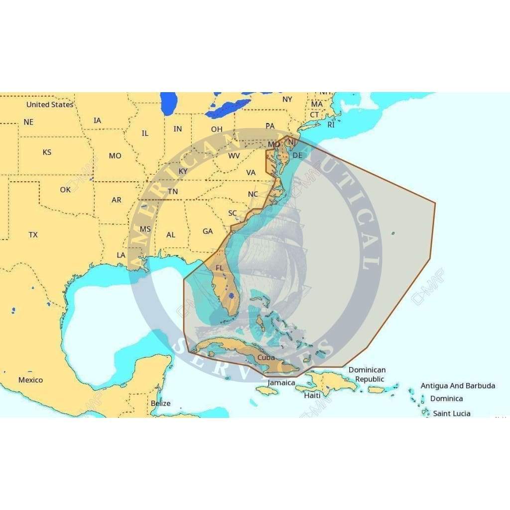 C-Map 4D Chart NA-D063: Chesapeake Bay to Cuba