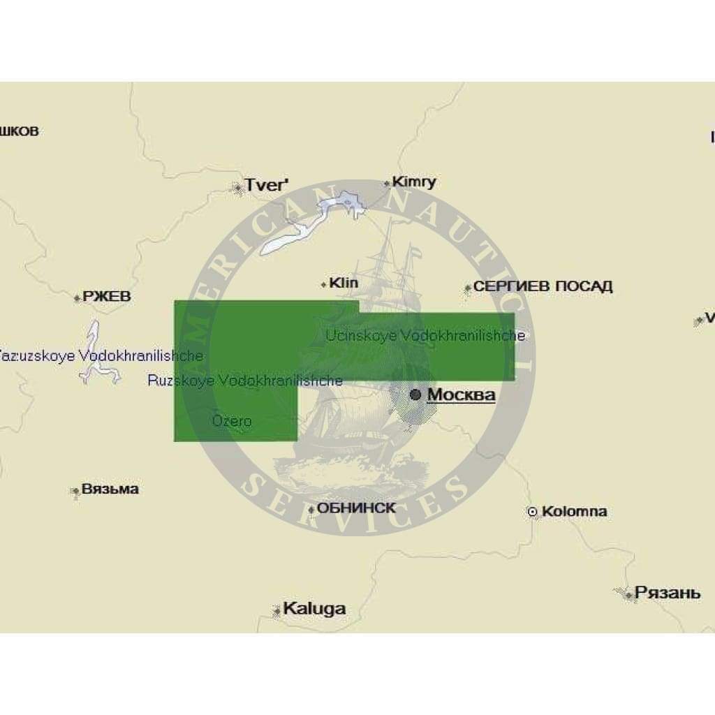 C-Map 4D Chart RS-D225: Moscow-Kolomna- Kaluga and Lakes