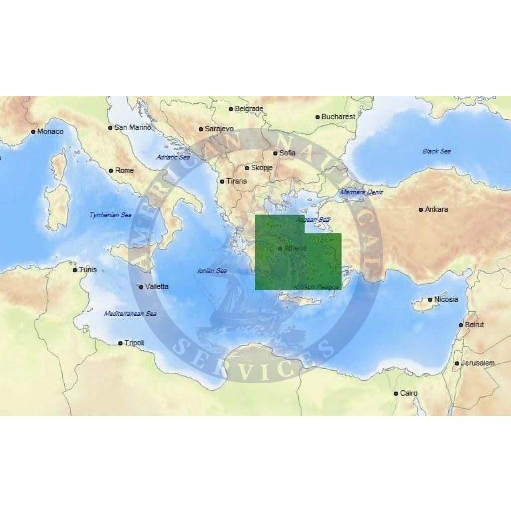 C-Map Max Chart EM-M128: Central Aegean Sea