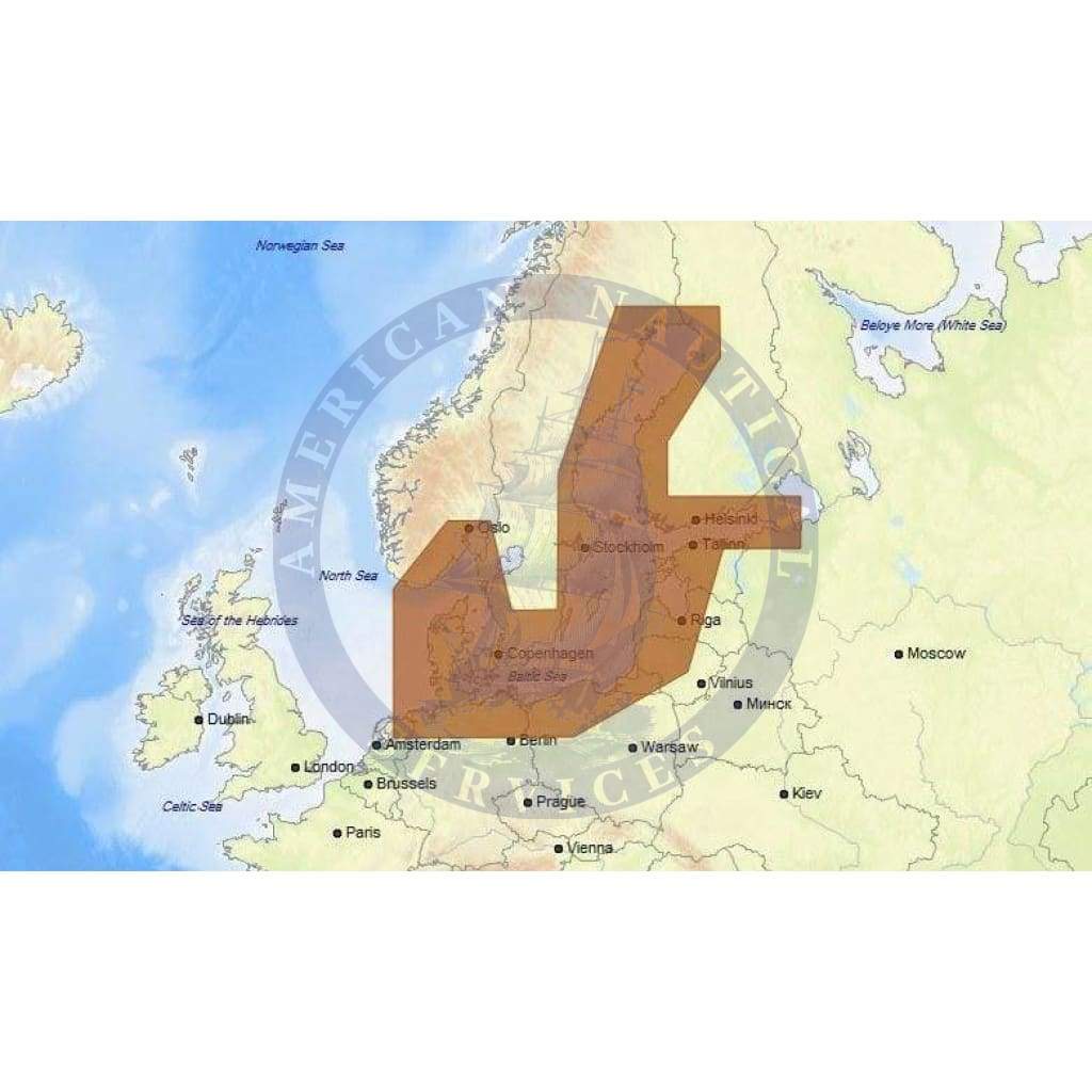 C-Map Max Chart EN-M352: Northern Europe Bathy
