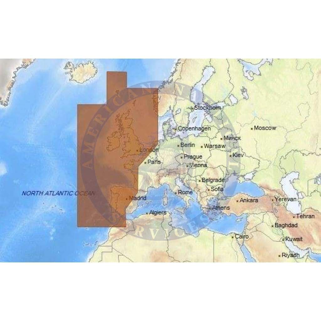 C-Map Max Chart EW-M332: Western Europe Bathy