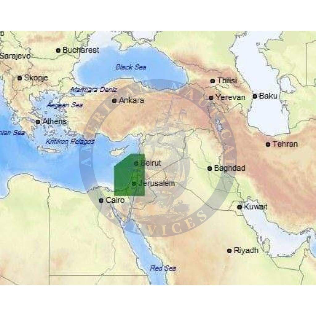 C-Map Max Chart ME-M006: Israel & Lebanon