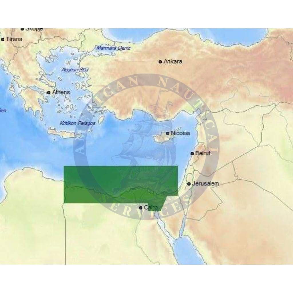 C-Map Max Chart ME-M007: Egyptian Mediterranean Coast