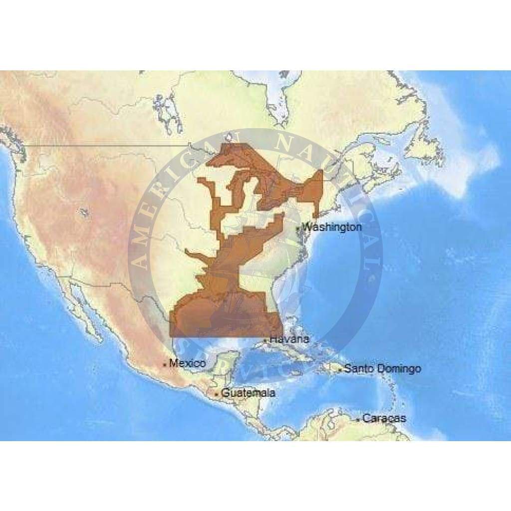 C-Map Max Chart NA-M023: Gulf Of Mexico,Great Lakes & Rivers