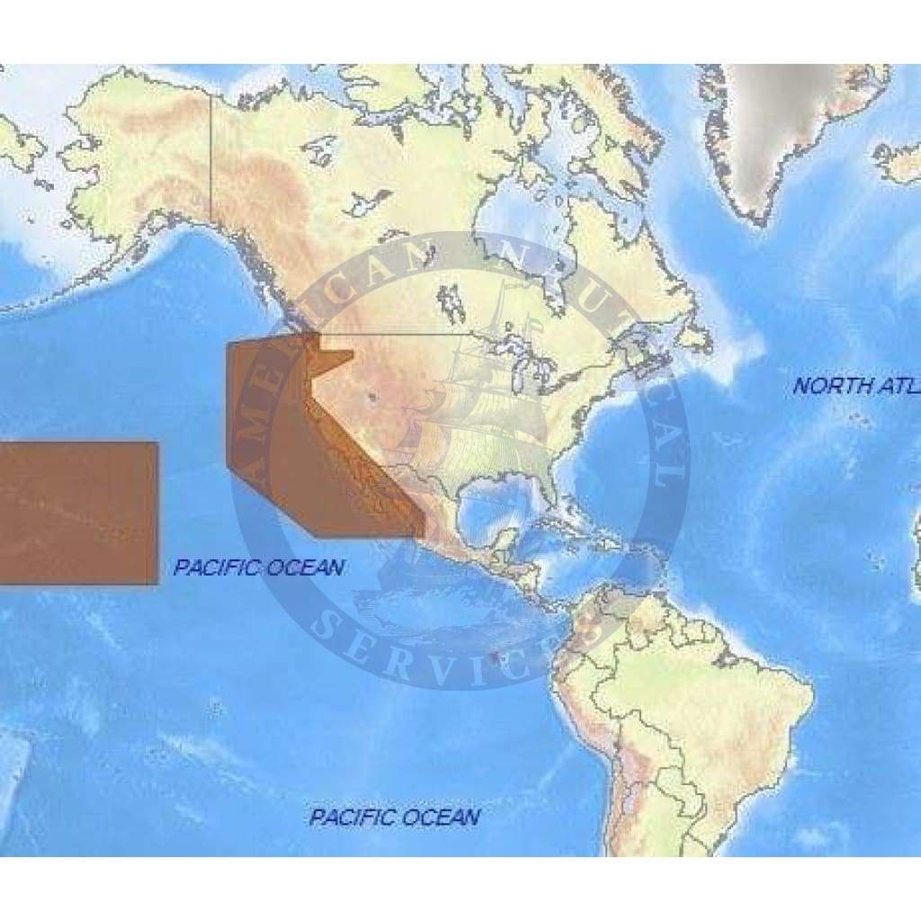 C-Map Max Chart NA-M024: Usa West Coast And Hawaii