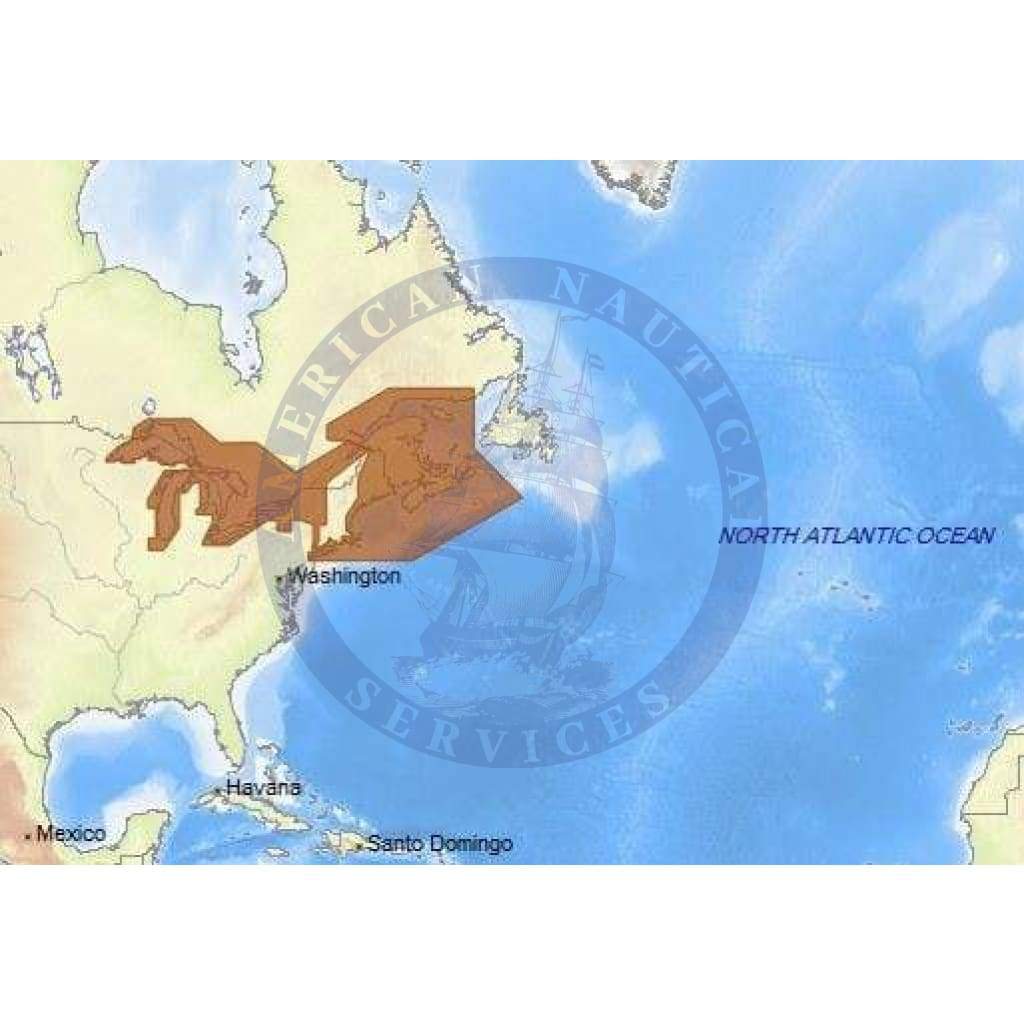 C-Map Max Chart NA-M026: Great Lakes, North East Coast & Appr.
