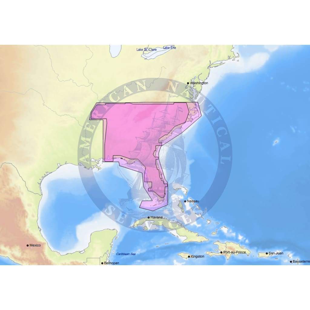 C-Map Max Chart NA-M042: US Lakes - South East (Update)