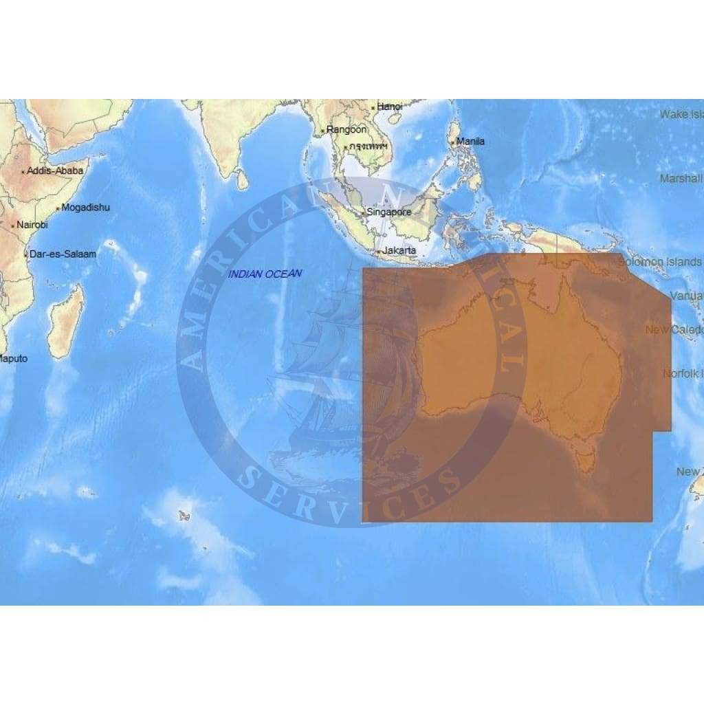 C-Map Max-N+ Chart AU-Y050: Australia Coastal Continental