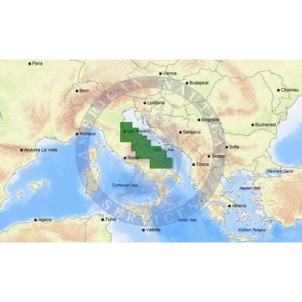 C-Map Max-N+ Chart EM-Y061: Bari To Ravenna