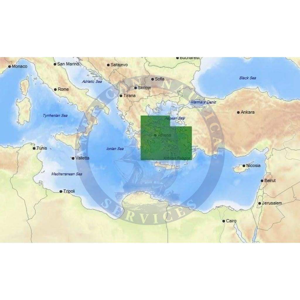 C-Map Max-N+ Chart EM-Y128: Central Aegean Sea